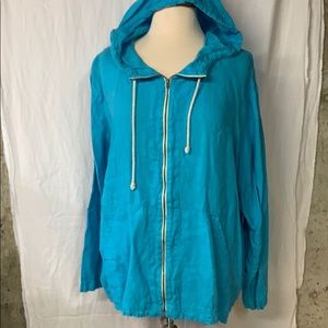 Turquoise Flax hoodie